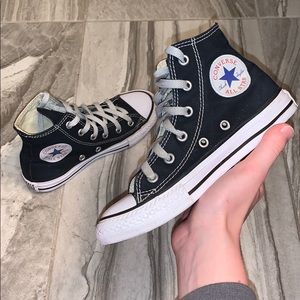Girls High Top Black Converse
